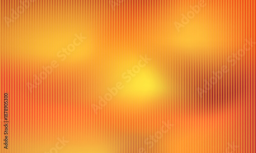 Red orange yellow ribbed glass. Vector ribbed glass texture background. Mesh gradient. acrylic ribbed bath surface. Reeded glass background semitransparent overlay. Bath wall window