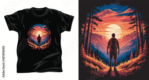 Hiking Graphic vector t shirt design print