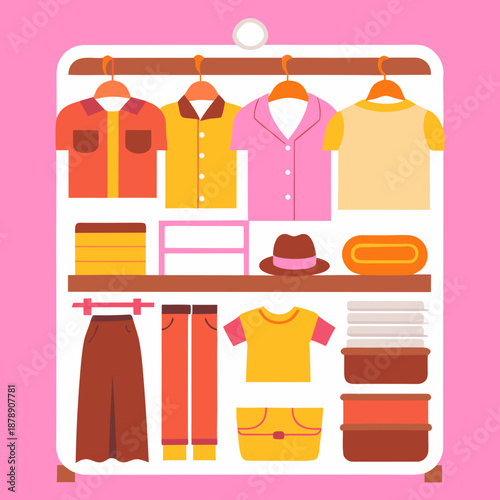 Fashion wardrobe illustration