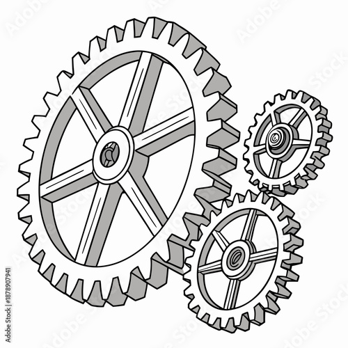Interconnected gears