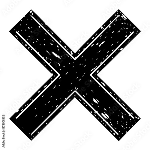 Black and white x mark