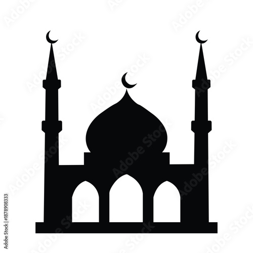silhouette vector of a mosque