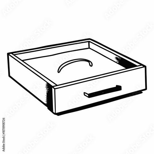 Minimalist drawer illustration