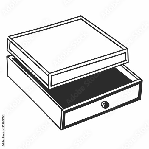 Open box with drawer