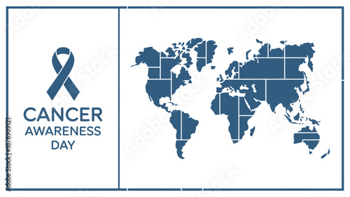 Cancer awareness day worldwide Vector