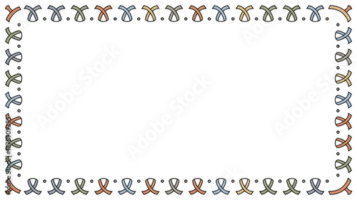 Intricate ribbon border design Vector