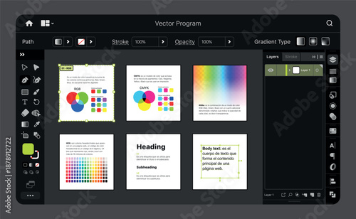 Vector graphic design program