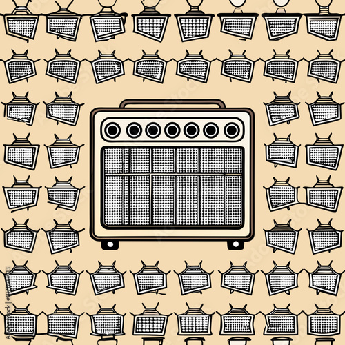 Retro television pattern