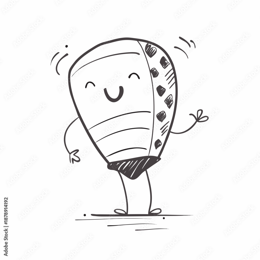 Fototapeta premium Happy lightbulb character
