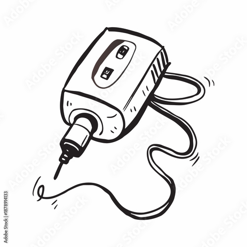 Illustrated electric drill