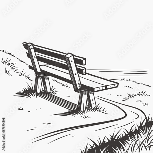 Lonely park bench