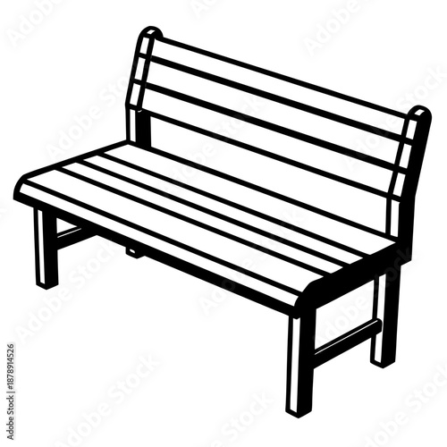 Minimalist park bench