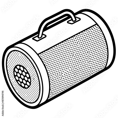 Portable speaker illustration
