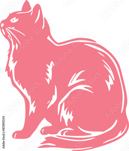 Cute Cat Illustration Graphic 