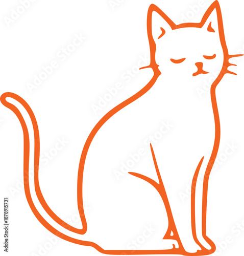 Cute Cat Illustration Graphic 