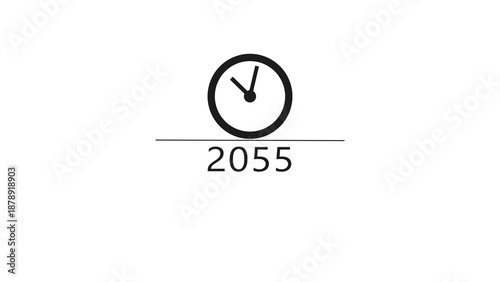 Photos New year clock icon illustration
