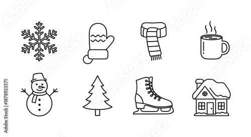 Winter icons collection Vector