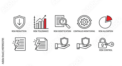 Risk management process overview Vector