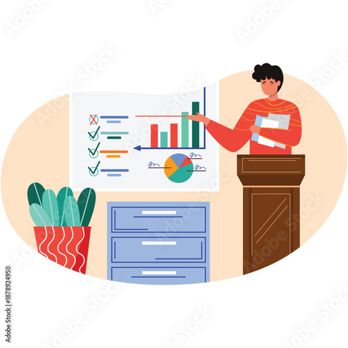 Worker show business startup plan at tribune