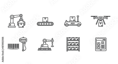 Automation and technology icons Vector