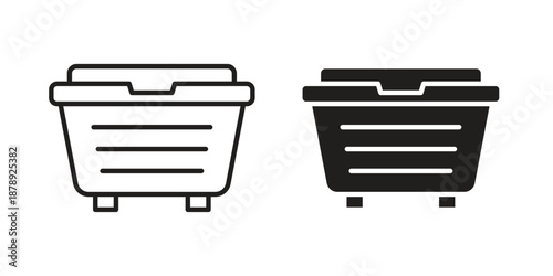 Dumpster icons suitable for infographics, websites and print media and interfaces. Line vector icon.