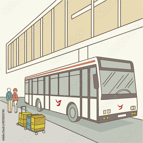 Bus station scene
