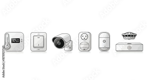 Modern home automation devices Vector