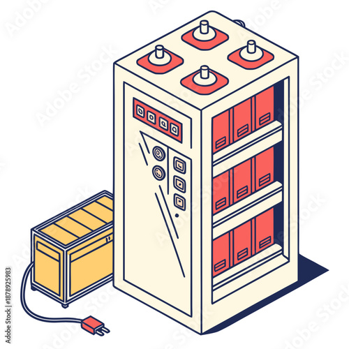Electrical control unit with batteries
