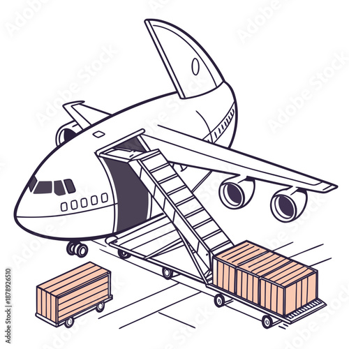 Airplane cargo loading