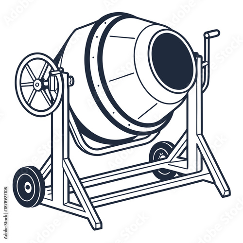 Construction concrete mixer