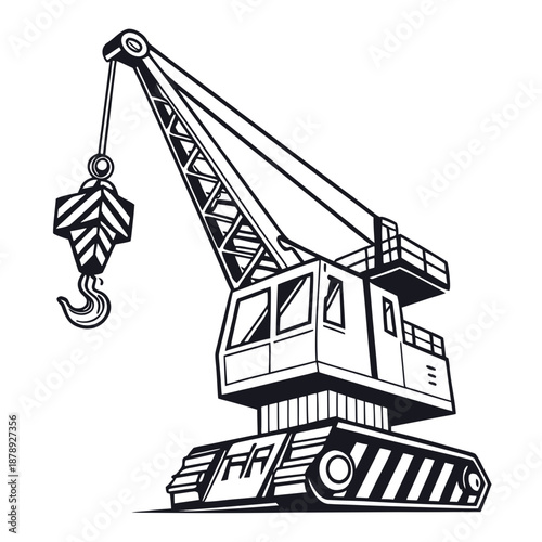Industrial crane illustration