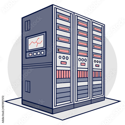 Server rack with monitoring