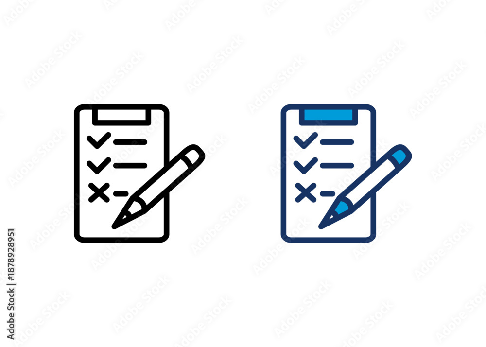 Fototapeta premium Assignment Icon Set Multiple Style Collection