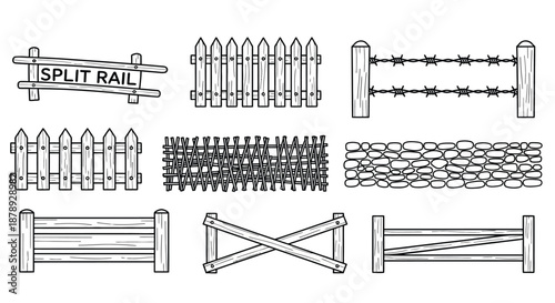 Various types of fencing and railing