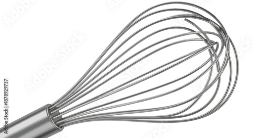 Close-up of stainless steel whisk