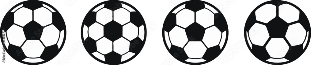 Obraz premium Minimalist soccer ball collection