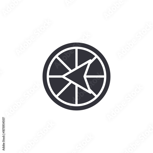 Storm intensity radar icon symbolizing advanced weather tracking and atmospheric monitoring system.