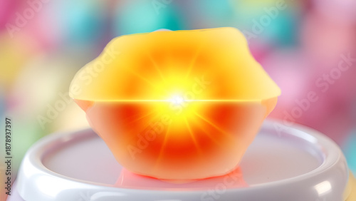 Wallpaper Mural Soft Focus Radial Gradient Blending from Bright Yellow to Burnt Orange on White
Abstract Luminous Orb with Diffused Edges and Warm Color Temperature
High-Key Illumination Effect Simulating a Softly , Torontodigital.ca