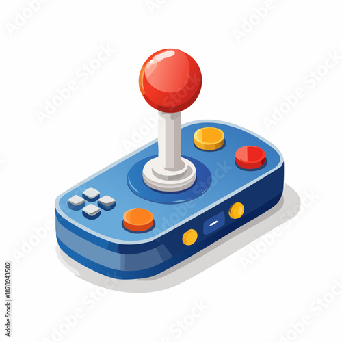 Joystick, gaming isometric flat icon. 3d vector colorful illustration. Pictogram isolated on white background