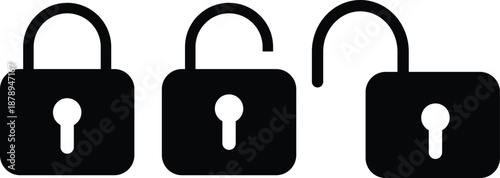 Adobe IllustLock unlock icon set. Security and protection symbols. Access markers sign. Privacy sign. Safety and digital access design
rator Artwork