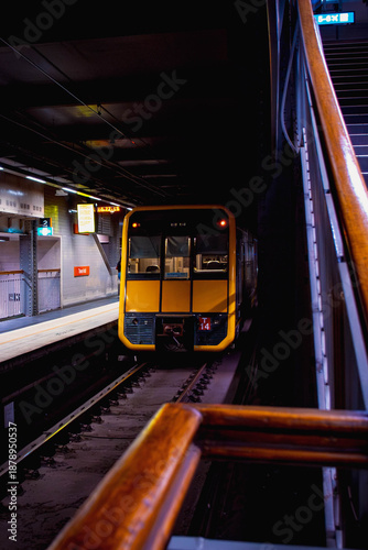subway train in motion