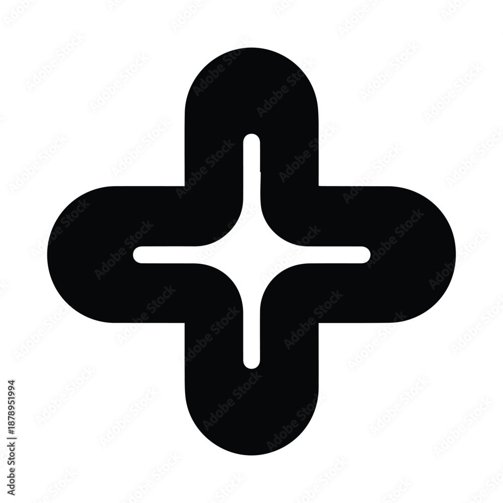 Fototapeta premium Medical cross symbol isolated on white background, Vector, illustration