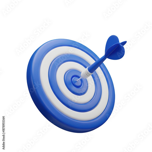 3d rendered target with dart