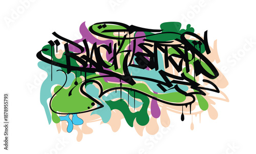 BLACK LETTERS graffiti custom style design