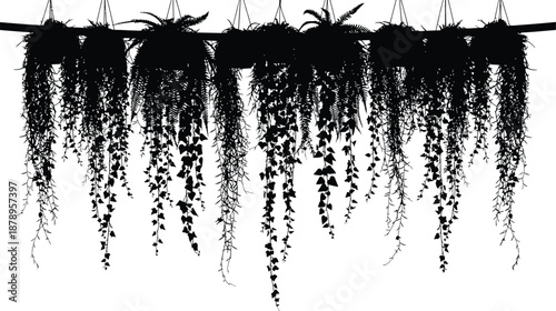 Floral tub decor with hanging plants and flowers