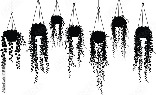 Floral hanging tub garden with multiple planters and lush greenery