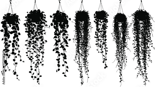 Floral tub decor with hanging plants and floral arrangement