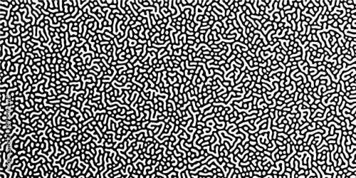 Abstract truing organic wallpaper Turing reaction diffusion monochrome seamless pattern with chaotic motion. Turing reaction diffusion monochrome seamless pattern with chaotic motion.