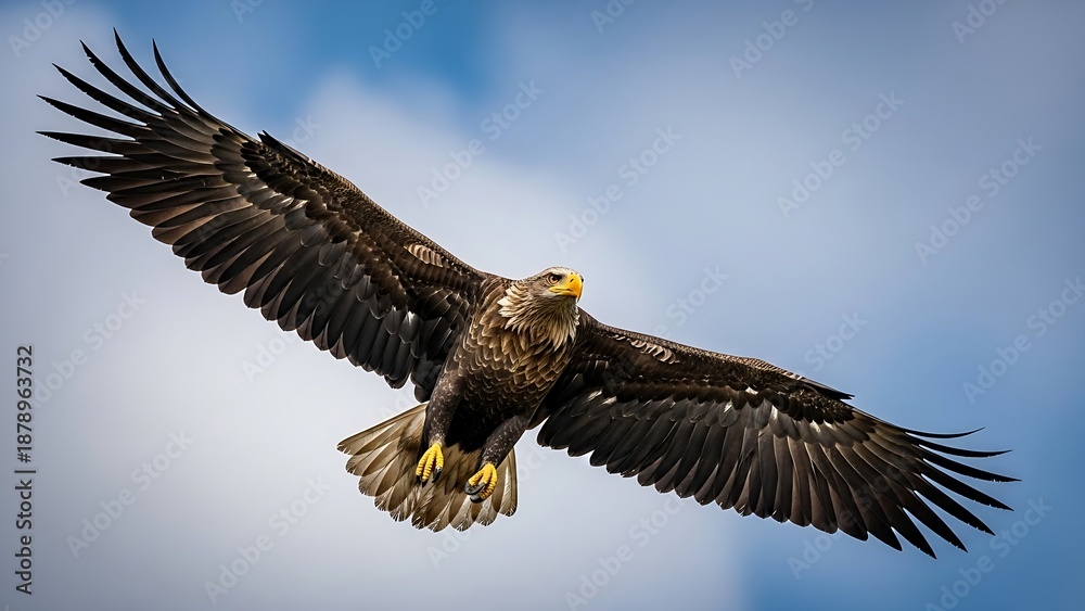 Fototapeta premium eagle, bird, flying, wings, freedom, wildlife, sky, nature, predator