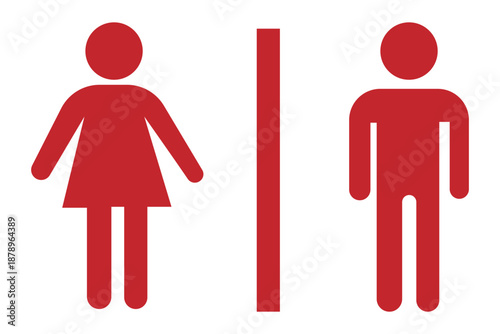 Male And Female Restroom Toilet Symbols Silhouette Icon Set Public Bathroom Sign Vector Illustration Isolated On White Background